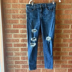 American Eagle “Jegging” Dark Wash High Waisted Skinny Jean Size 8